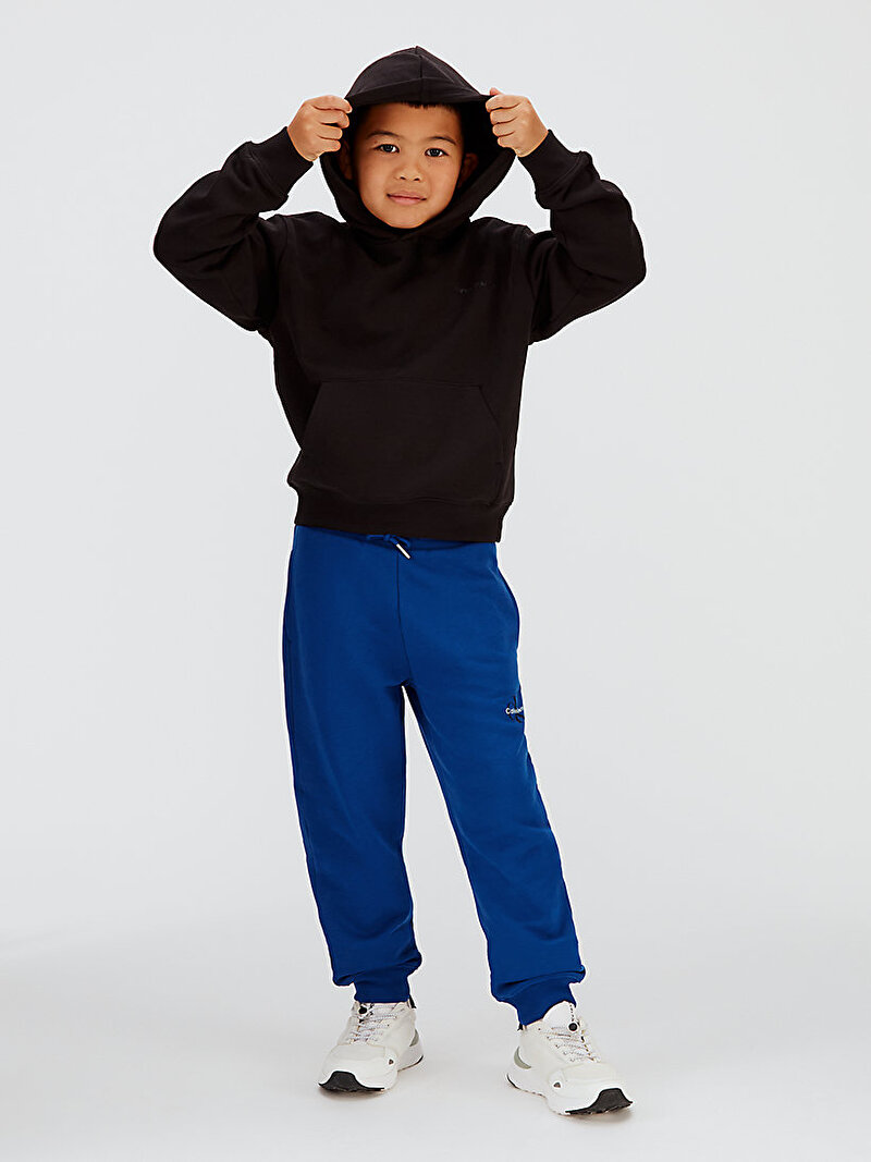 Calvin Klein Mavi Renkli Çocuk Unisex Monogram Logo Eşofman Altı