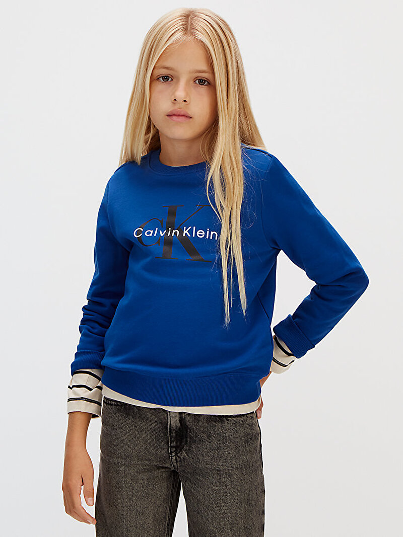 Çocuk Unisex CK Monogram Terry Sweatshirt