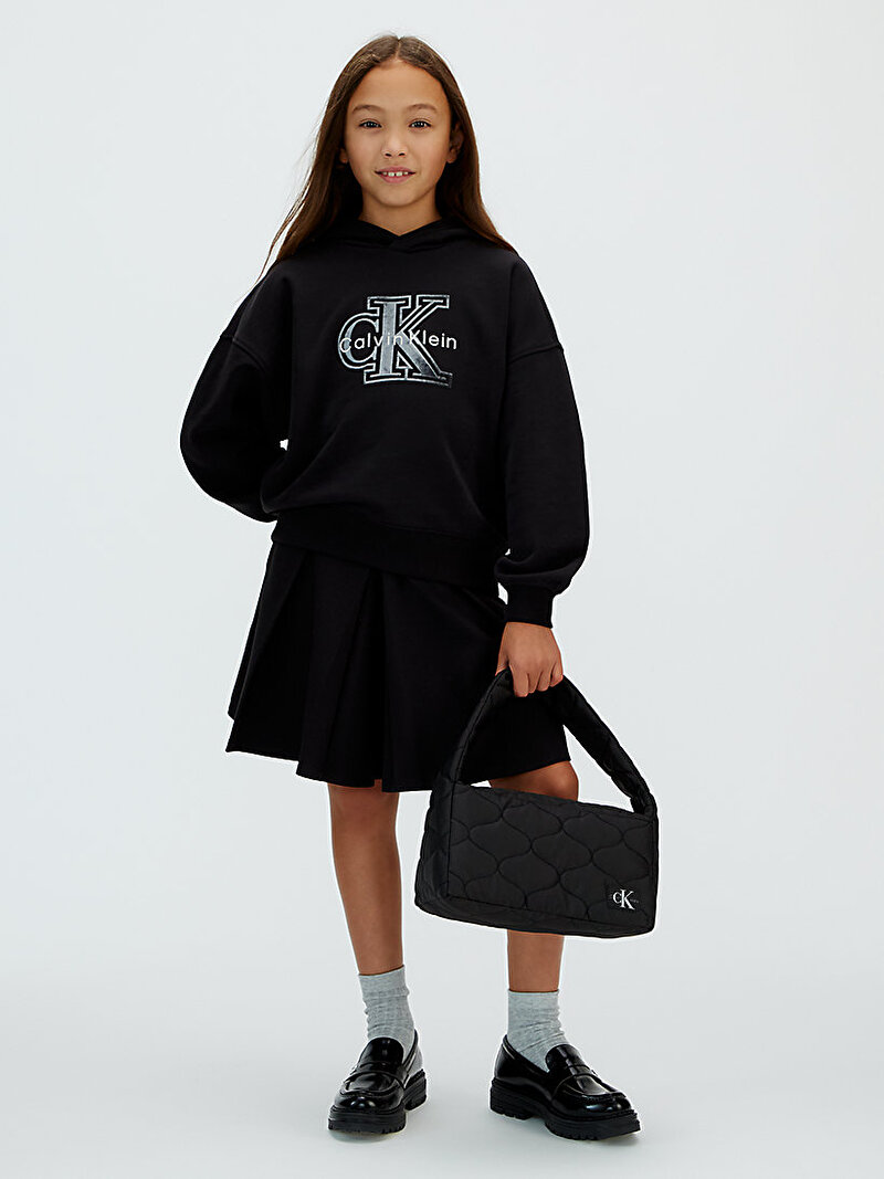 Calvin Klein Siyah Renkli Çocuk Unisex Quilted Omuz Çantası