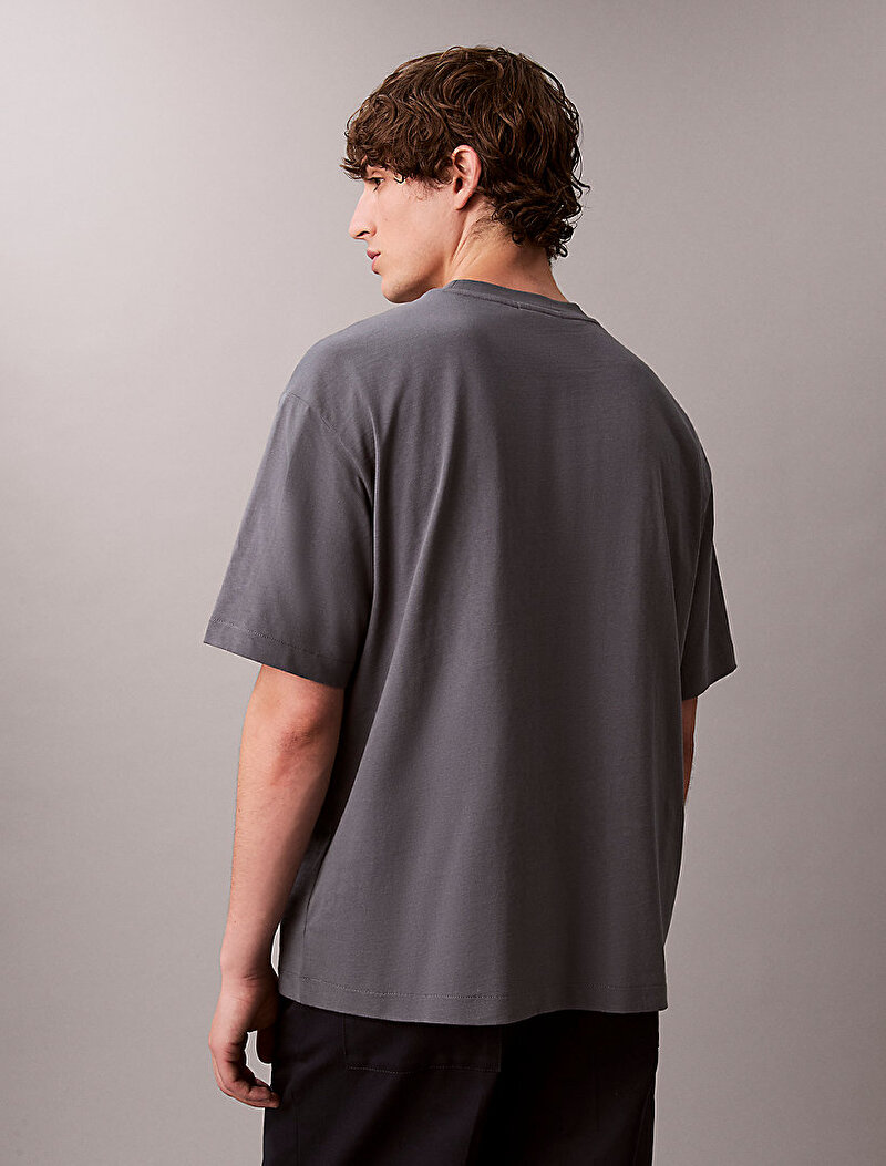 Calvin Klein Lacivert Renkli Erkek Rlexed Standard T-shirt