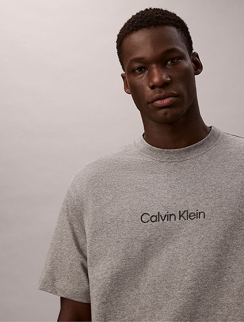 Calvin Klein Gri Renkli Erkek Rlexed Standard T-shirt