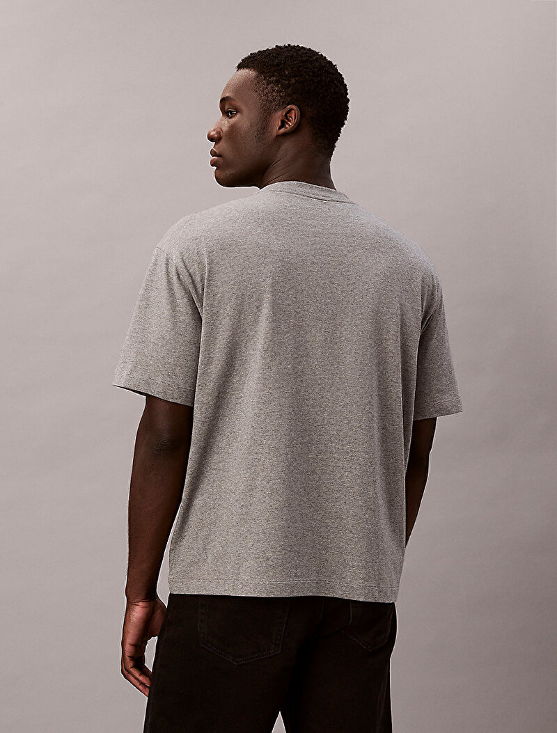 Calvin Klein Gri Renkli Erkek Rlexed Standard T-shirt