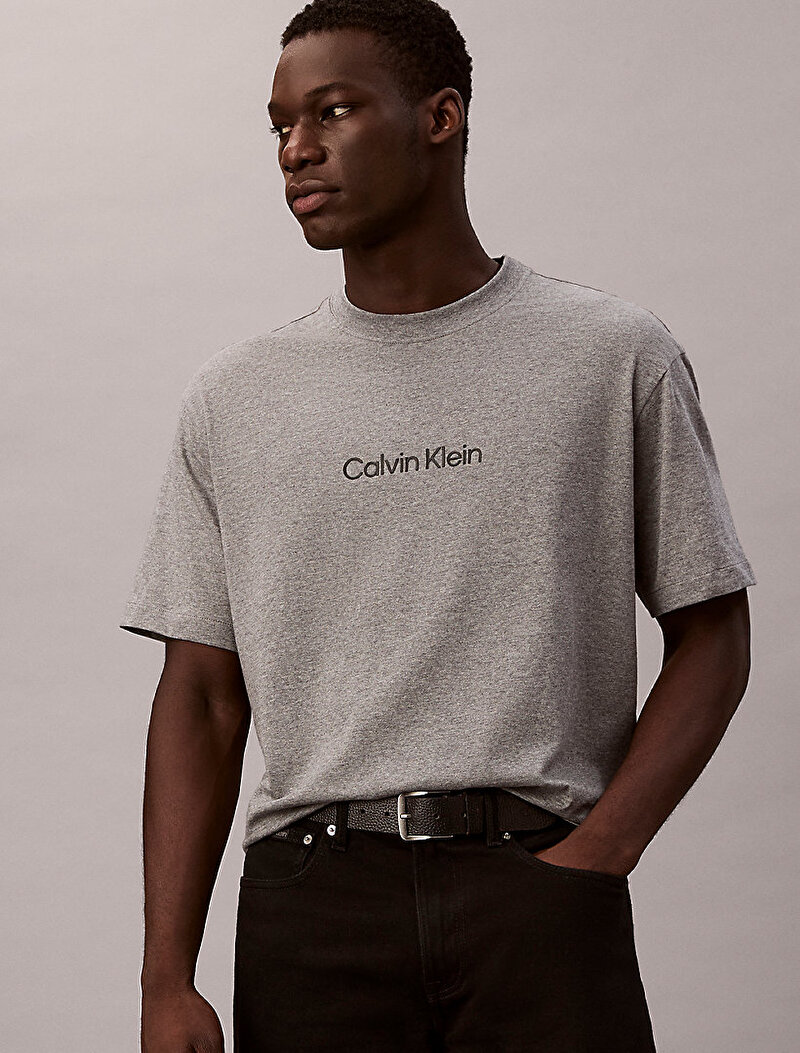 Calvin Klein Gri Renkli Erkek Rlexed Standard T-shirt