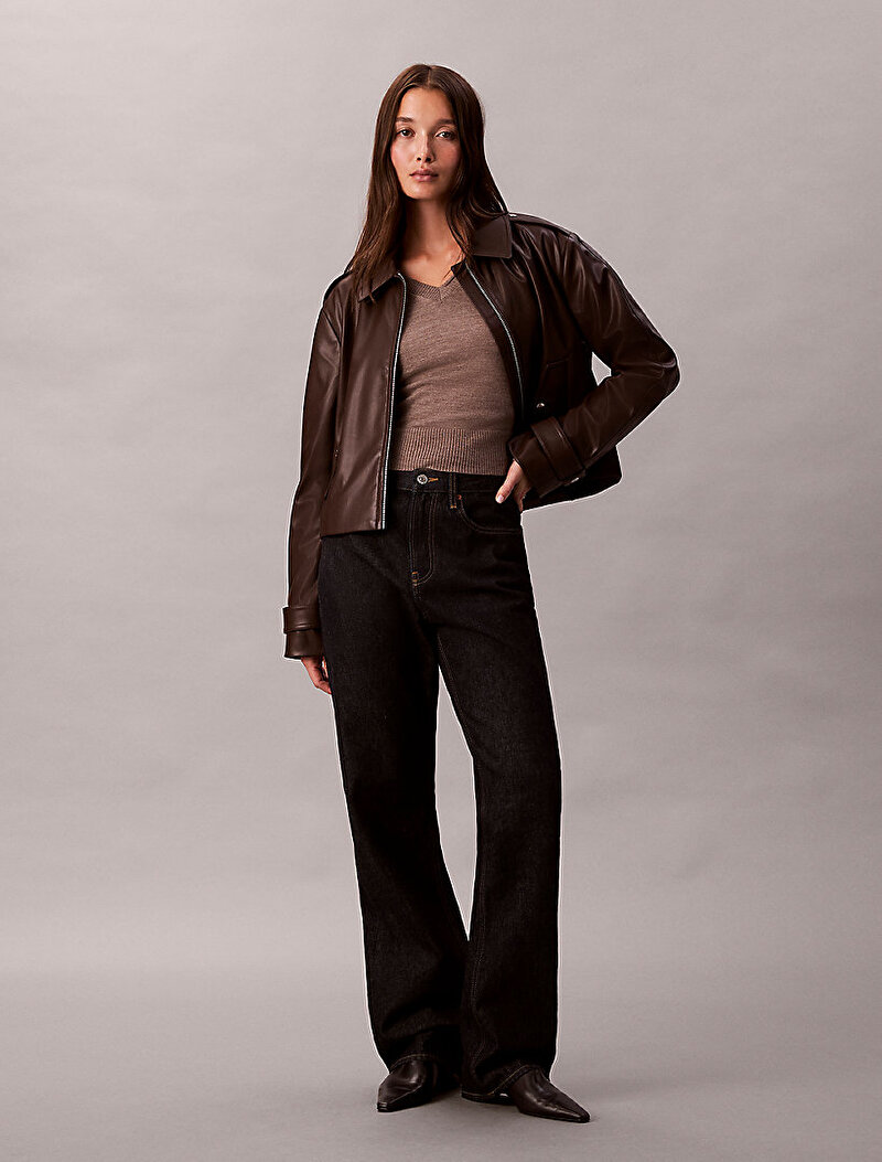 Kadın Leather Moto Ceket