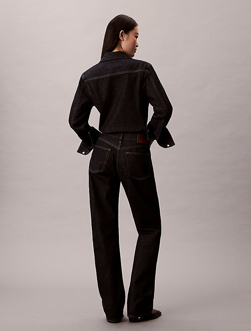 Calvin Klein Lacivert Renkli Kadın The Staright Boot Jean Pantolon