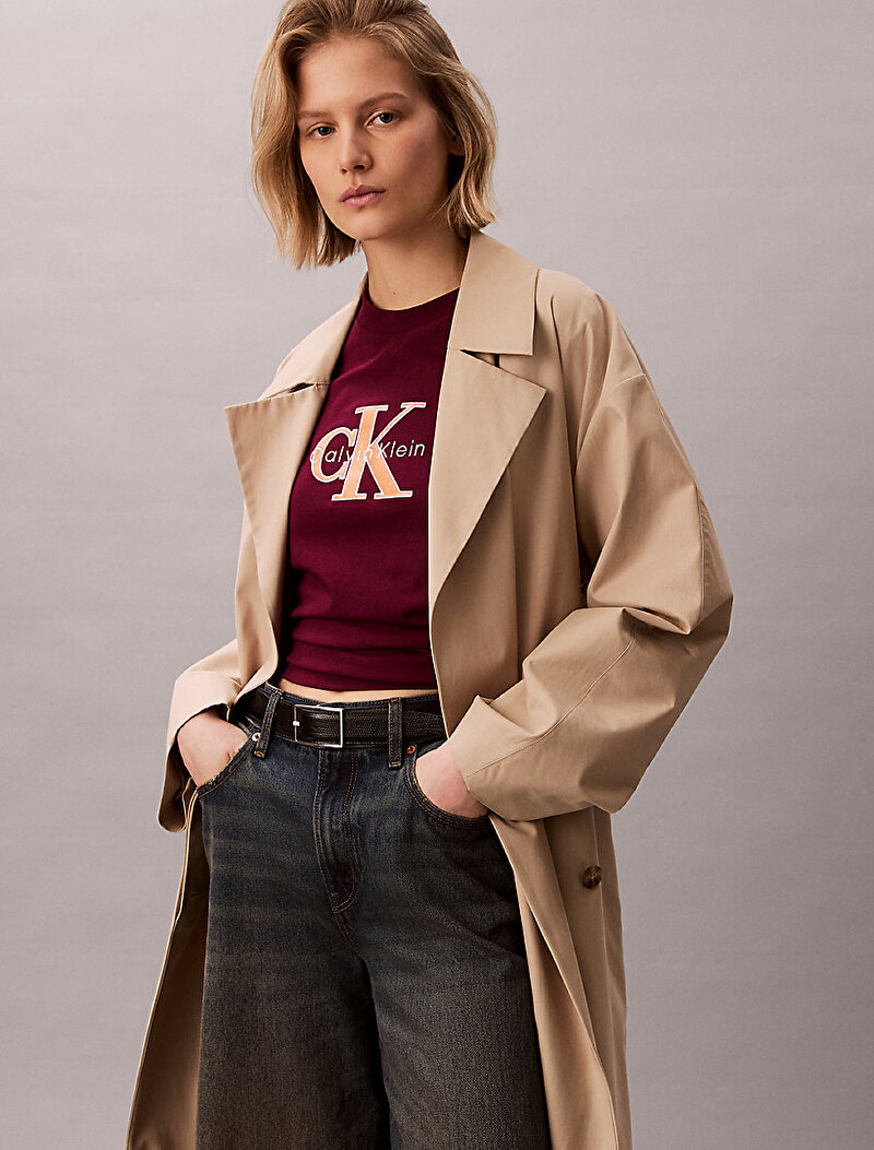 Calvin Klein Kırmızı Renkli Kadın Classic Monologo T-shirt