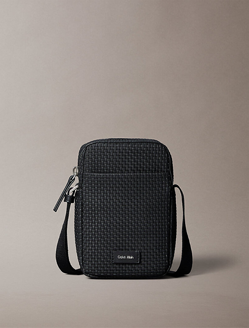 Erkek Embossed Woven Reporter Çanta