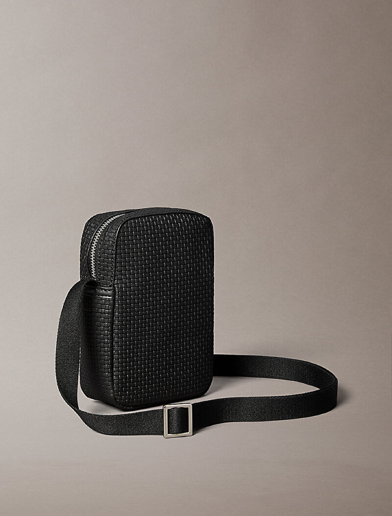 Calvin Klein Siyah Renkli Erkek Embossed Woven Reporter Çanta