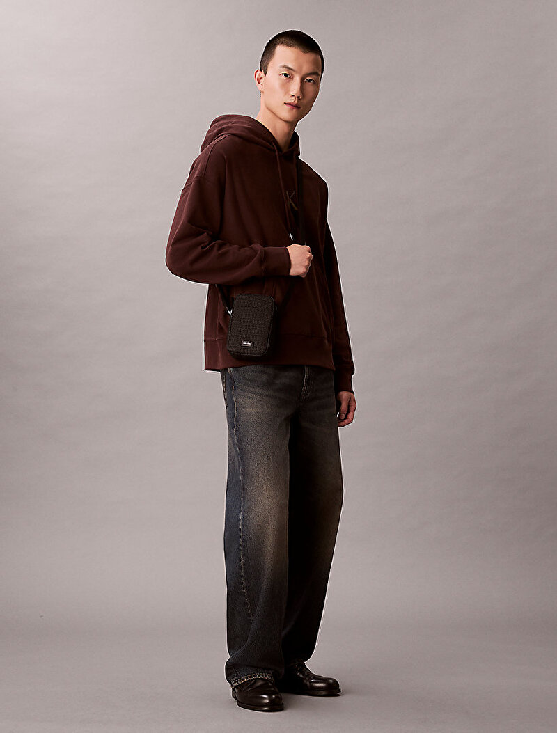 Calvin Klein Siyah Renkli Erkek Embossed Woven Reporter Çanta