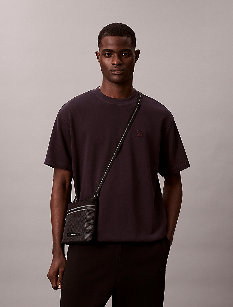 Calvin Klein Siyah Renkli Erkek Striped Utility Çapraz Çanta