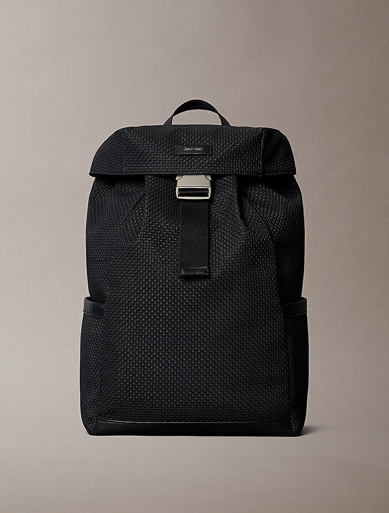 Calvin Klein Siyah Renkli Erkek Embossed Woven Sırt Çantası