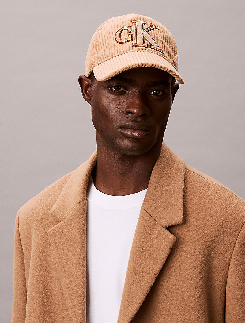 Calvin Klein Kahverengi Renkli Erkek Felt Monogram Şapka