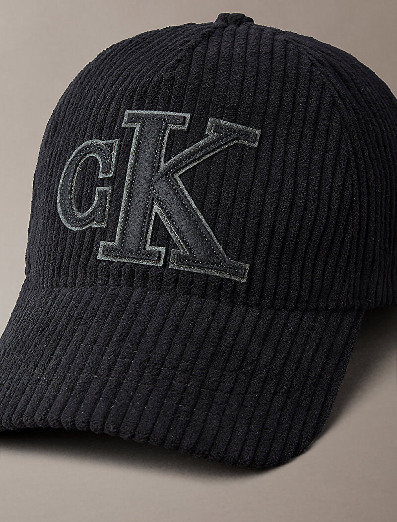 Calvin Klein Siyah Renkli Erkek Felt Monogram Şapka