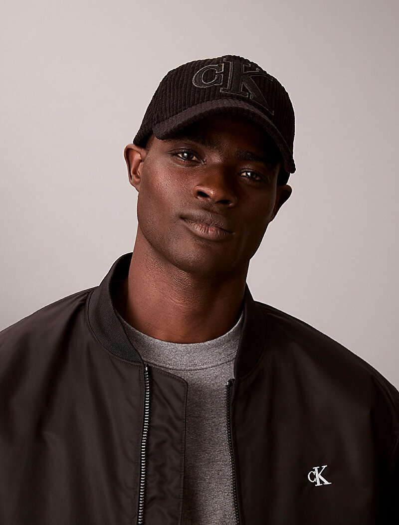 Calvin Klein Siyah Renkli Erkek Felt Monogram Şapka