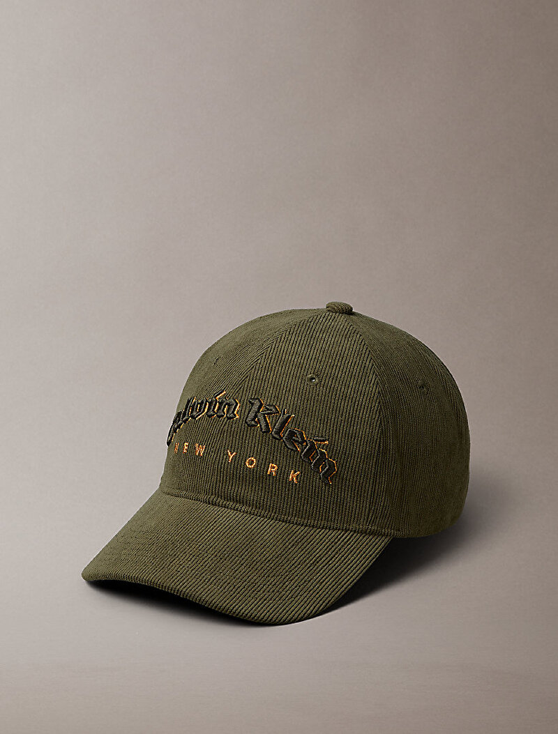 Erkek Corduroy Graphic Şapka