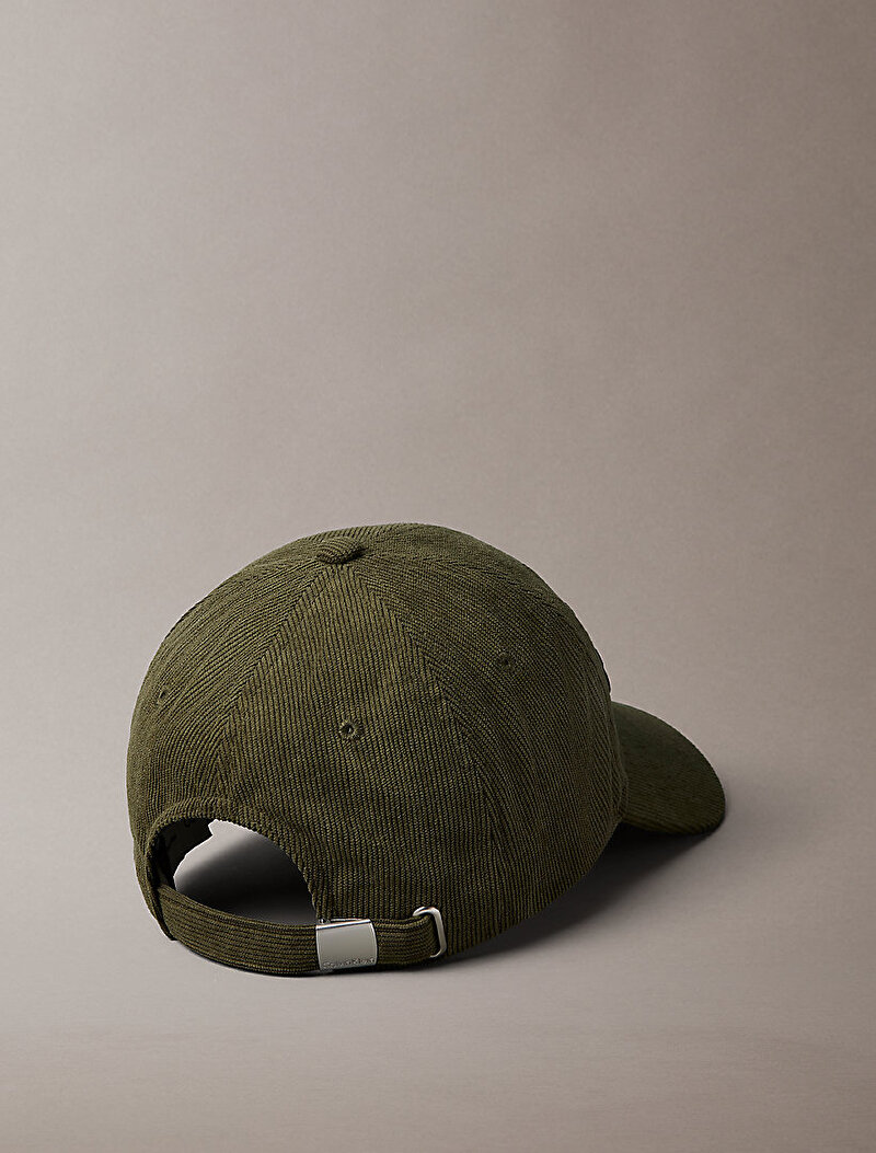 Calvin Klein Yeşil Renkli Erkek Corduroy Graphic Şapka