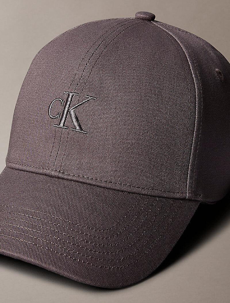 Calvin Klein Gri Renkli Erkek Monogram Embroidery Şapka