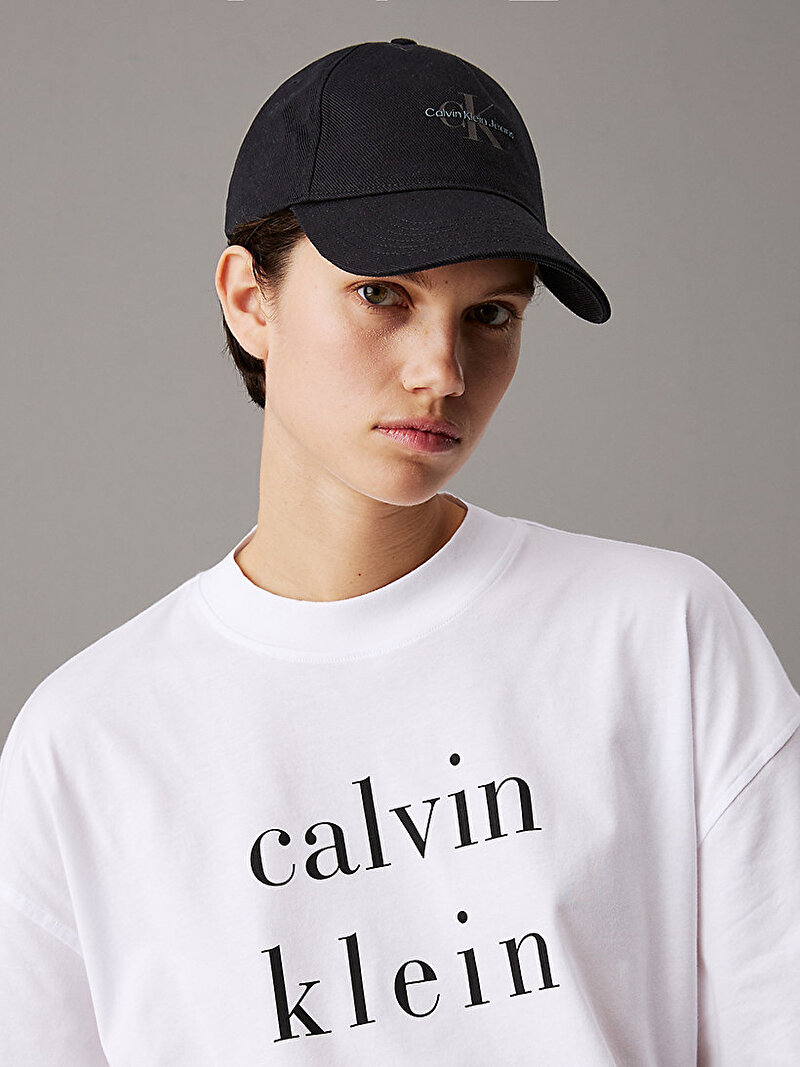 Calvin Klein Siyah Renkli Kadın Monologo Printed Şapka