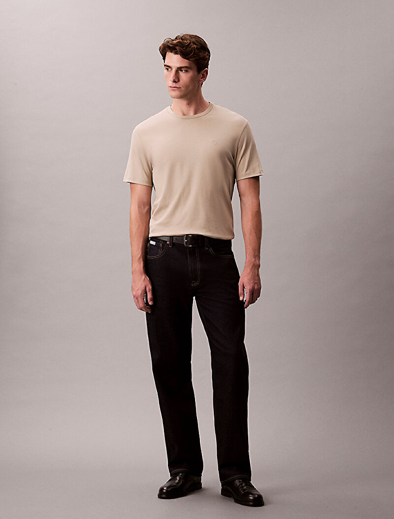 Calvin Klein Bej Renkli Erkek Supima Chest T-shirt