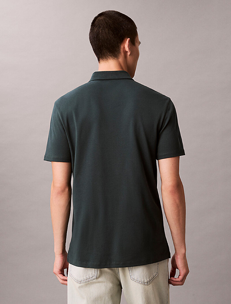 Calvin Klein Yeşil Renkli Erkek Supima Chest Polo T-shirt