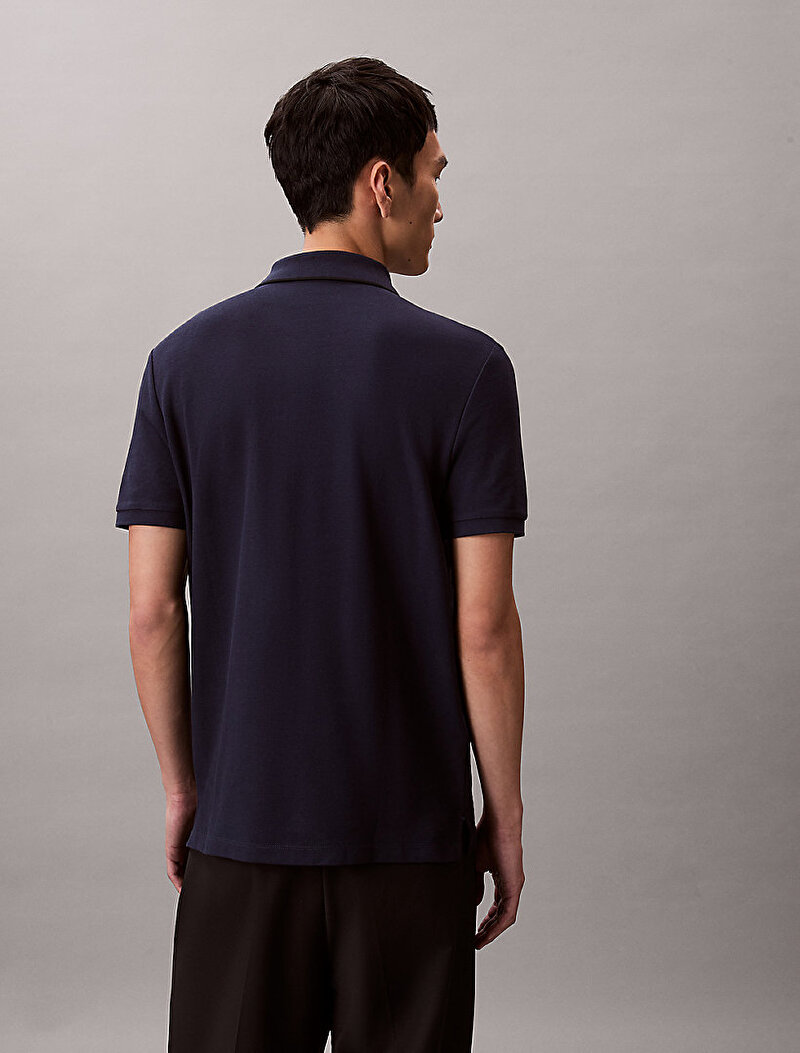 Calvin Klein Lacivert Renkli Erkek Refined Pique Polo T-shirt