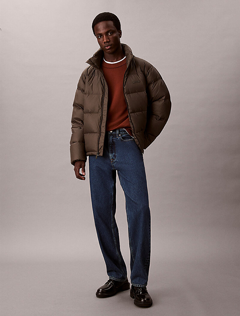 Calvin Klein Kahverengi Renkli Erkek Naylon Mont