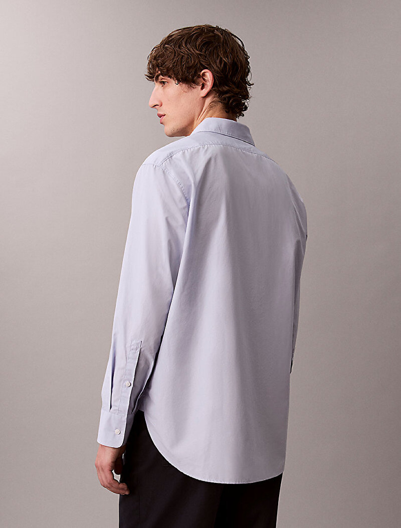 Calvin Klein Mavi Renkli Erkek Solid Crisp Gömlek