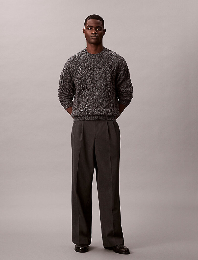 Erkek Lambswool Blend Kazak