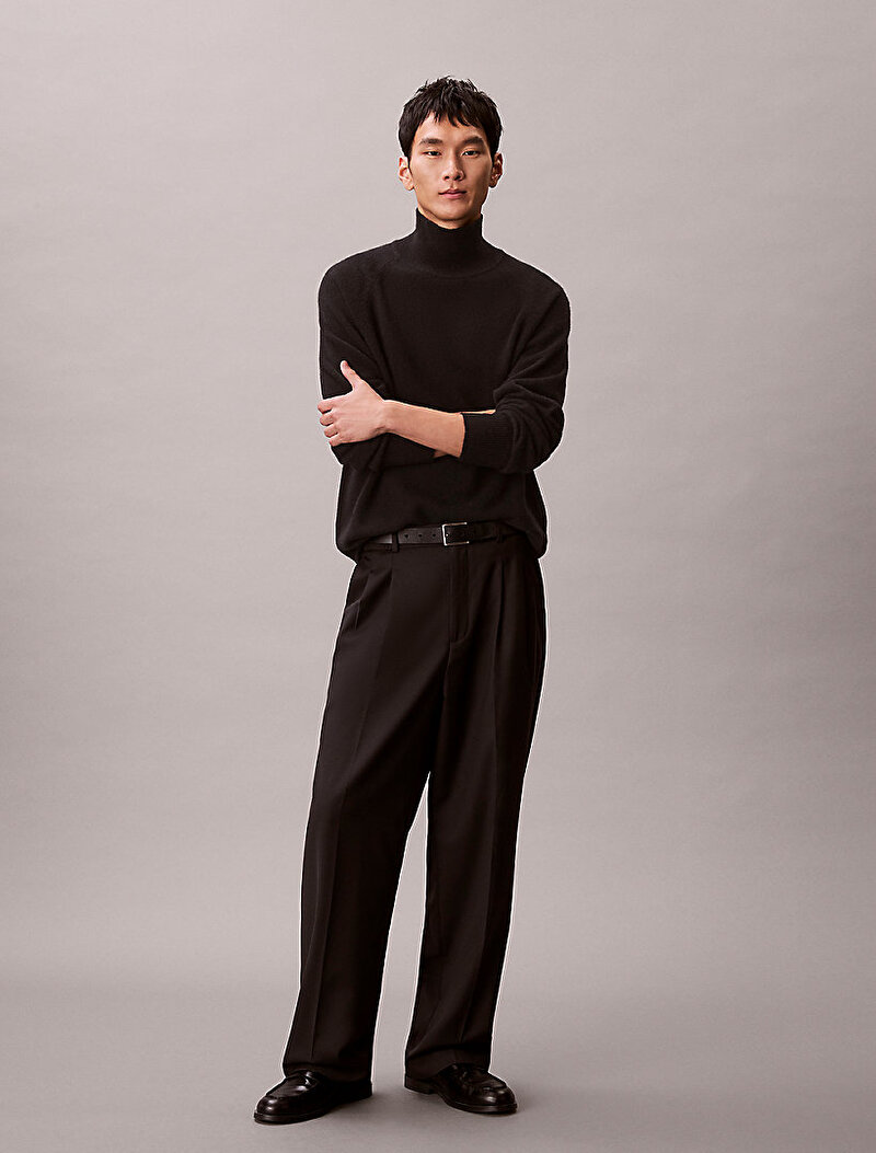 Calvin Klein Siyah Renkli Erkek Cozy Wool Crewneck Kazak