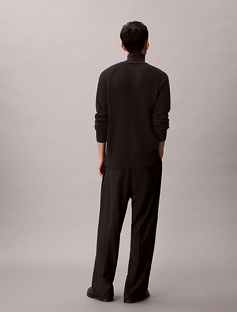 Calvin Klein Siyah Renkli Erkek Cozy Wool Crewneck Kazak