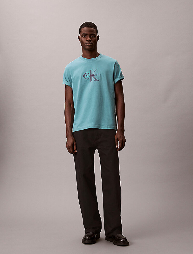 Calvin Klein Mavi Renkli Erkek Hero Monologo T-shirt