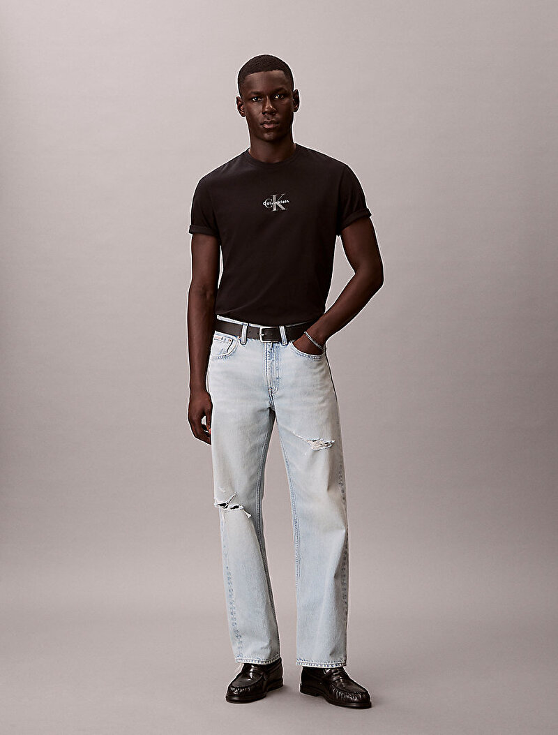 Erkek 30s Micro Monologo T-shirt