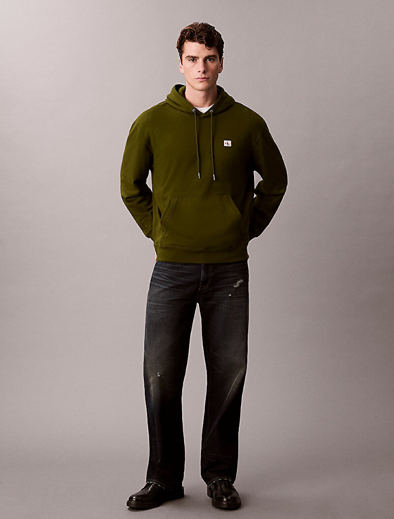 Calvin Klein Yeşil Renkli Erkek Retro Sweatshirt