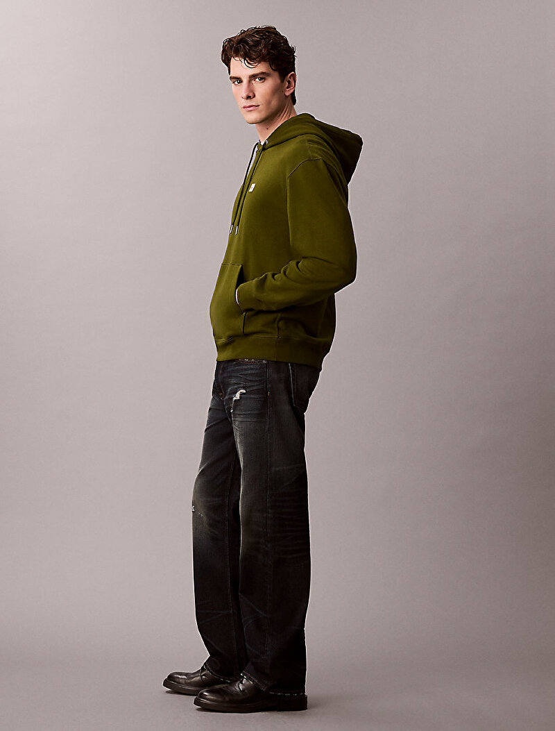 Calvin Klein Yeşil Renkli Erkek Retro Sweatshirt