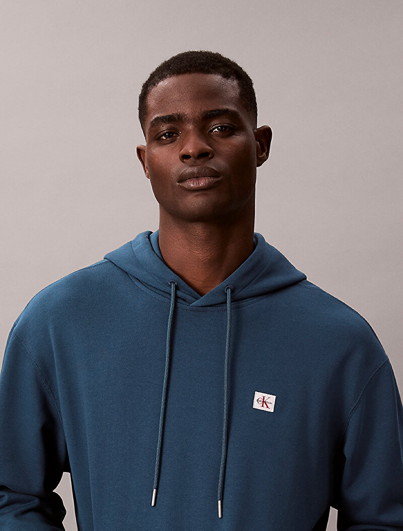 Calvin Klein Lacivert Renkli Erkek Retro Sweatshirt