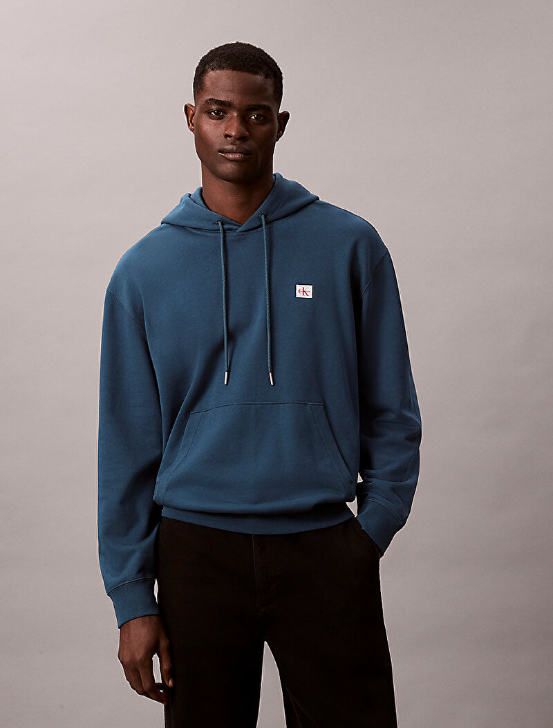 Calvin Klein Lacivert Renkli Erkek Retro Sweatshirt