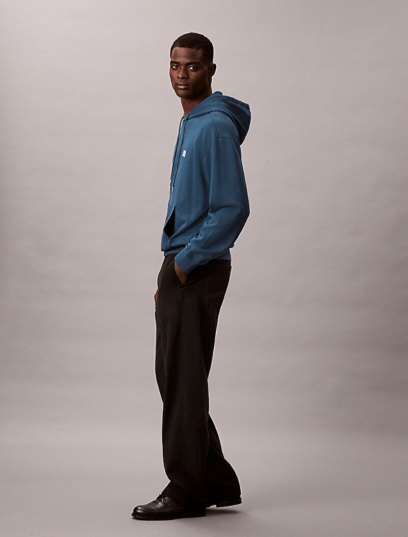 Calvin Klein Lacivert Renkli Erkek Retro Sweatshirt