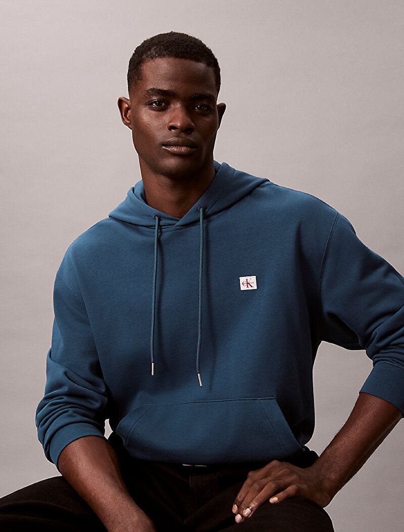 Calvin Klein Lacivert Renkli Erkek Retro Sweatshirt