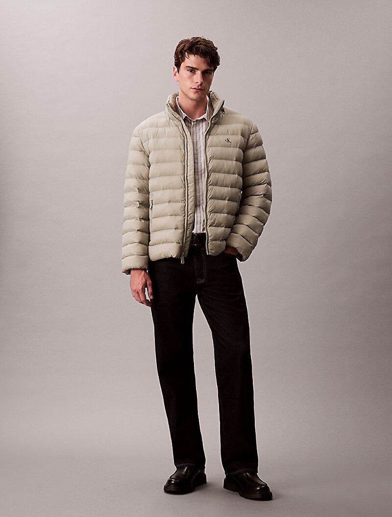 Calvin Klein Bej Renkli Erkek Naylon Mont