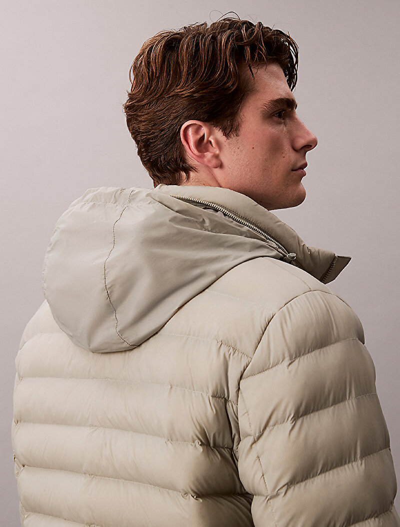 Calvin Klein Bej Renkli Erkek Naylon Mont