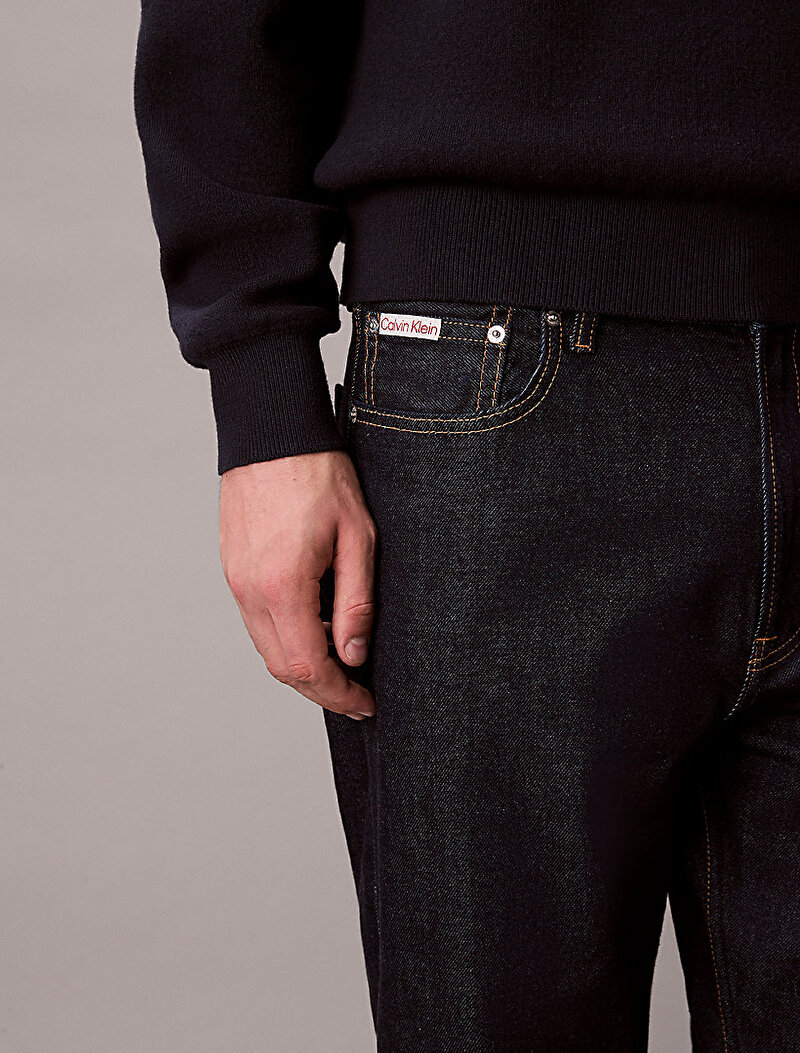 Calvin Klein Siyah Renkli Erkek 5 Pocket 90s Taper Jean Pantolon