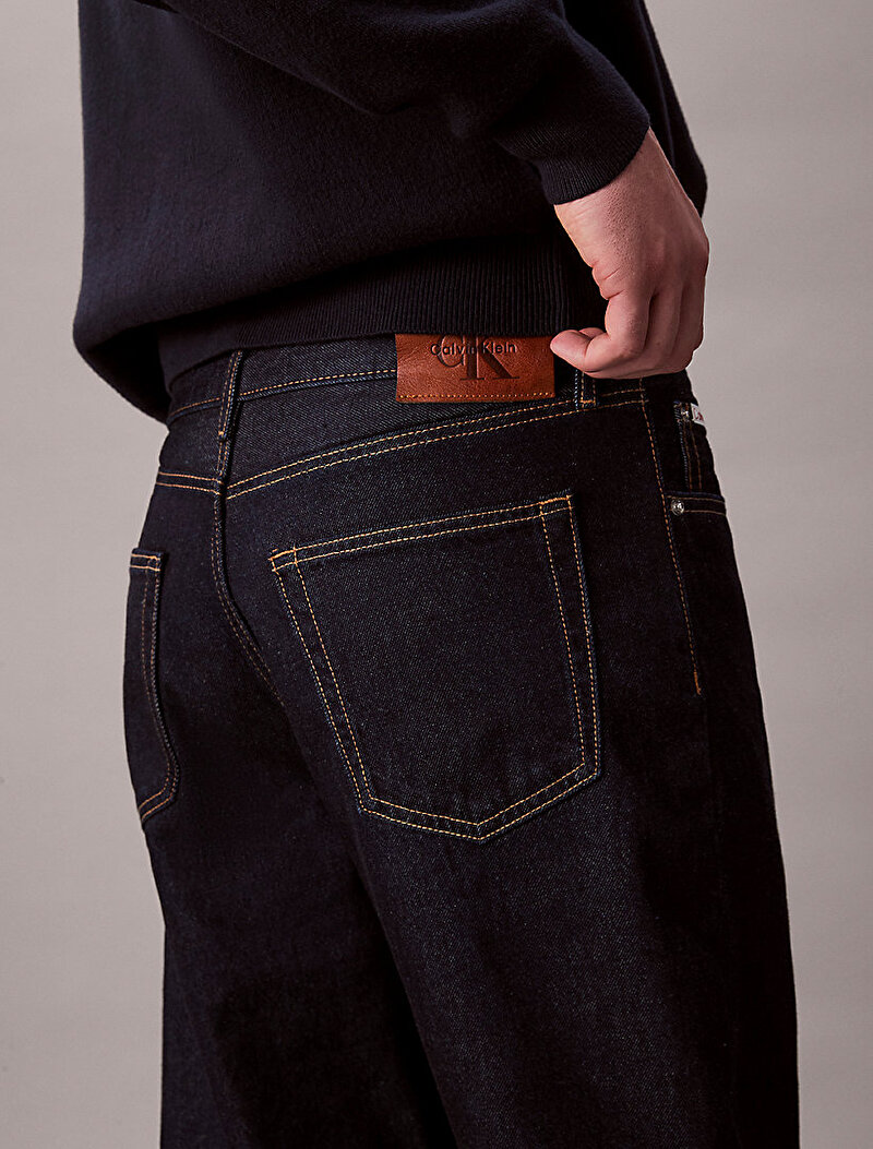 Calvin Klein Siyah Renkli Erkek 5 Pocket 90s Taper Jean Pantolon