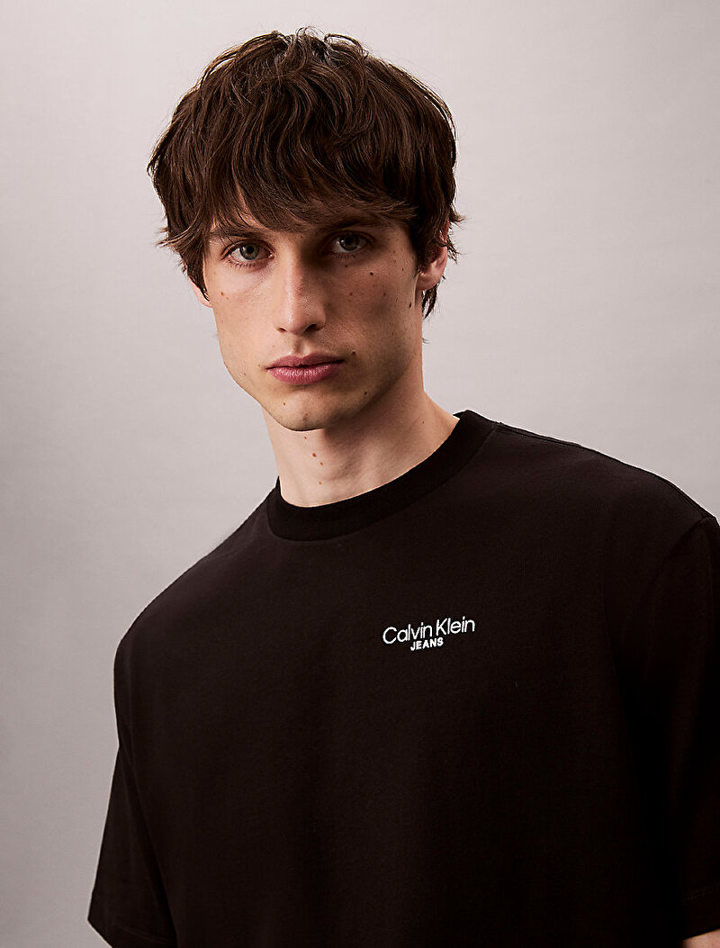 Calvin Klein Siyah Renkli Erkek Logo Back Print T-shirt