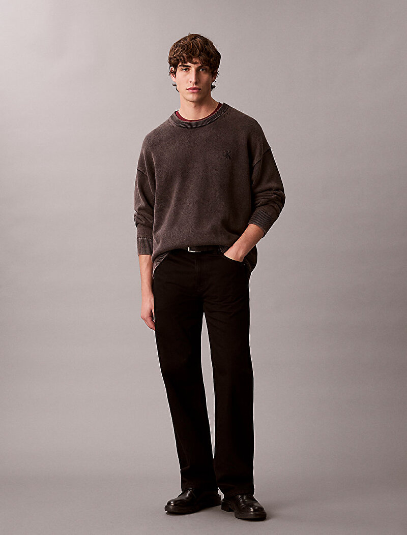 Calvin Klein Siyah Renkli Erkek Easy Cotton Crewneck Kazak