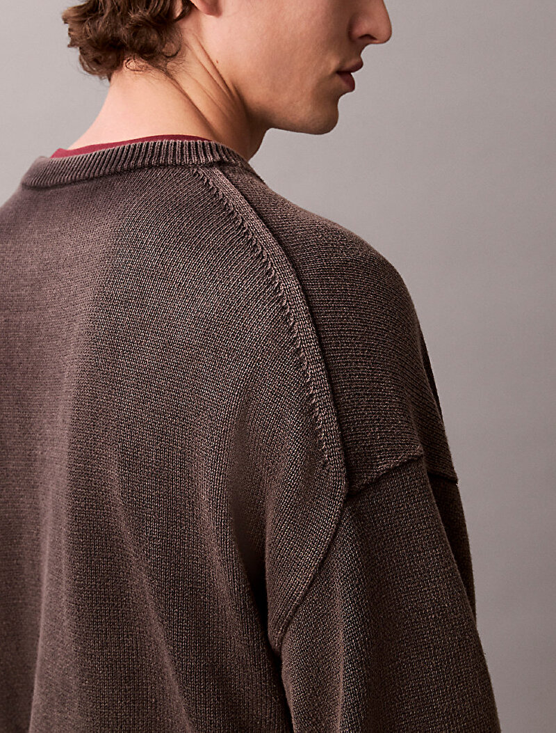 Calvin Klein Siyah Renkli Erkek Easy Cotton Crewneck Kazak