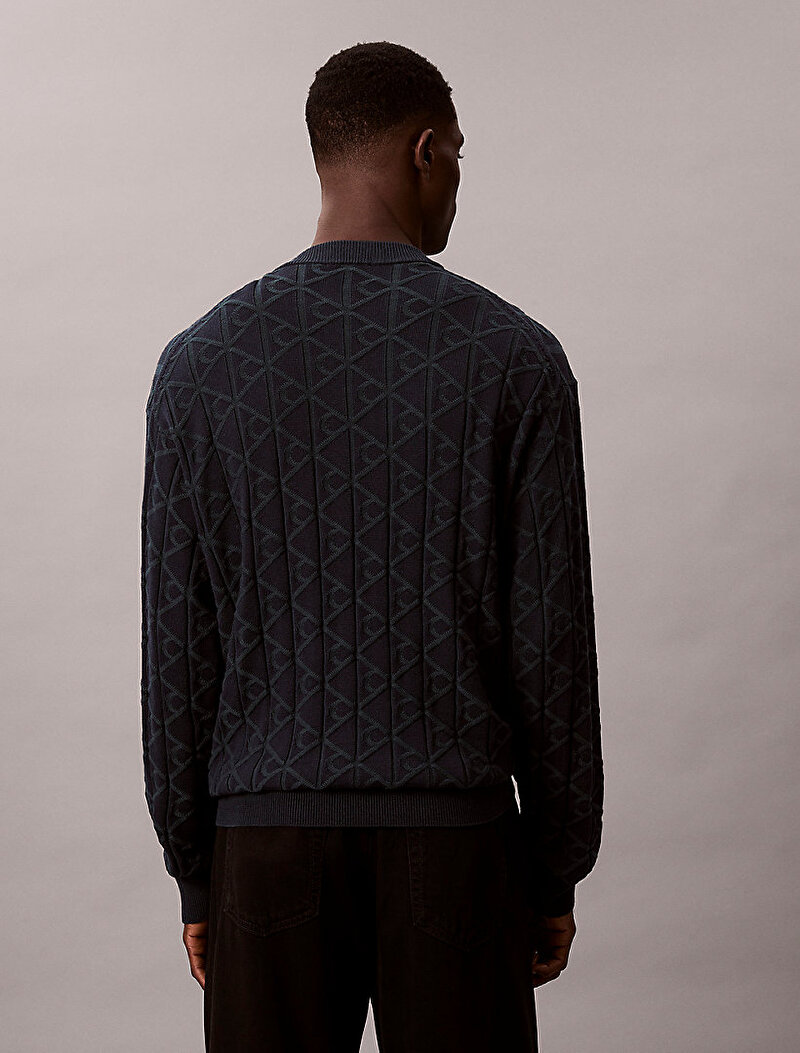 Calvin Klein Yeşil Renkli Erkek Easy Cotton Kazak