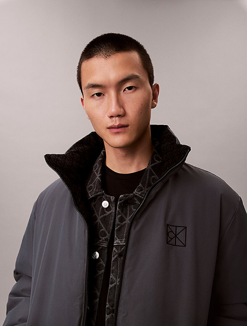 Calvin Klein Siyah Renkli Erkek Reversible Mont