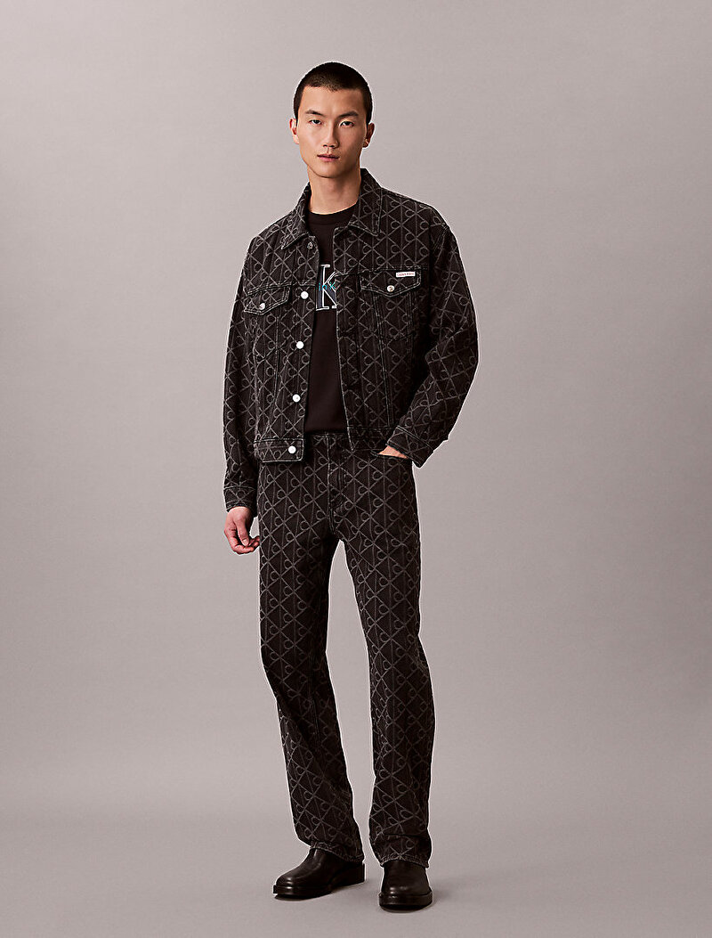 Calvin Klein Siyah Renkli Erkek 16s Tricolor Monogram T-shirt