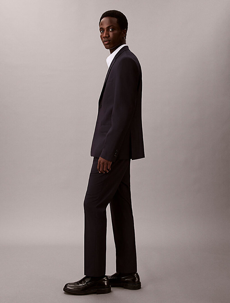 Calvin Klein Lacivert Renkli Erkek Italian Wool Blend Blazer