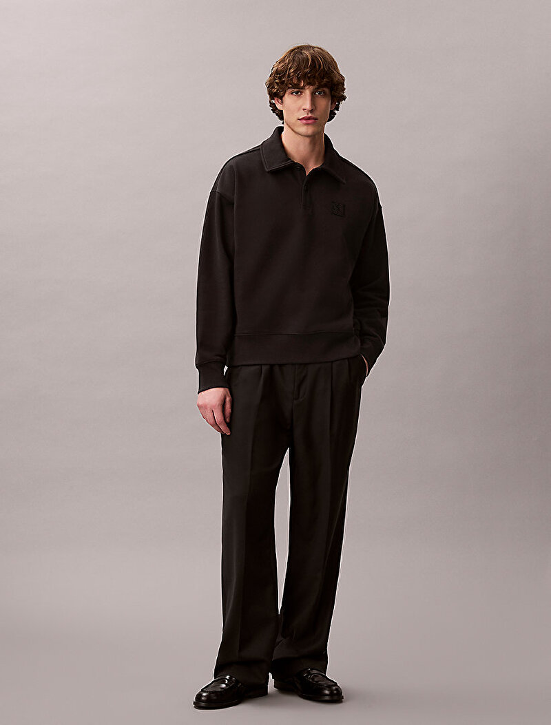 Calvin Klein Siyah Renkli Erkek Weight Terry Sweatshirt